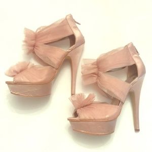 Charlotte Russe Pink Tulle Heels
